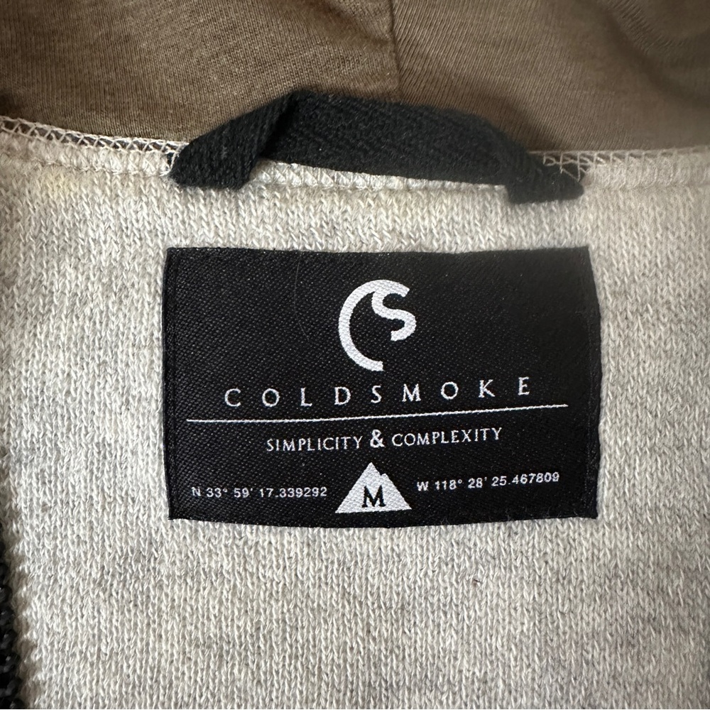 Coldsmoke Avani Zip-Up Heathered Light Gray Cotton Performance Jacket Me… - Picture 11 of 16
